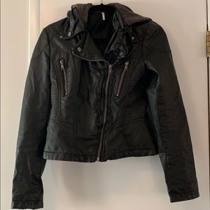 Free People Faux Leather Moto Jacket